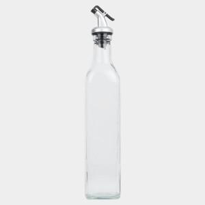 Hitech Sales 500ml Glass Oil Dispenser – Transparent | Leak-Proof, BPA-Free, Easy-Pour Spout for Kitchen Use
