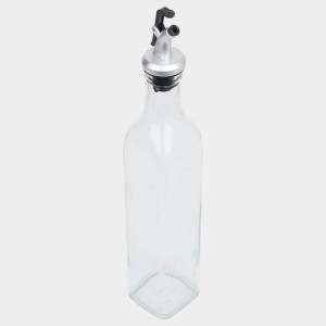 Hitech Sales 500ml Glass Oil Dispenser – Transparent | Leak-Proof, BPA-Free, Easy-Pour Spout for Kitchen Use