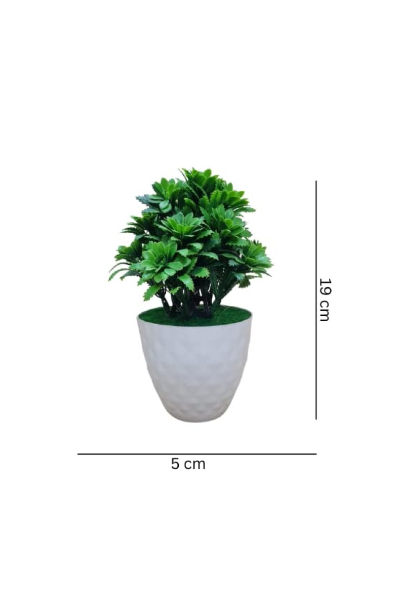 Hitech Artificial Green Bonsai with Pot for Home, Garden and Office Decor