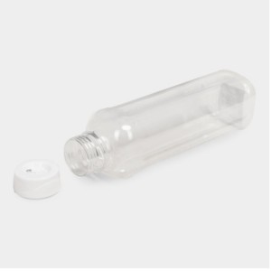 Transparent Plastic Water Bottle – 1 Liter, Slim Design with White Cap, BPA-Free