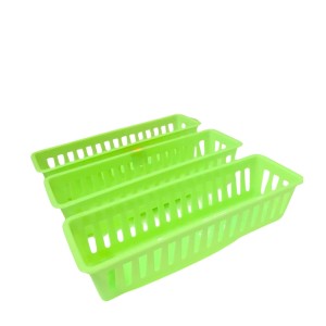 Plastic Basket Organizer – Durable PP Storage Bin with Handles, Stackable & Ventilated – Multi‑Purpose Organizer for Kitchen, Bathroom, Pantry, Office