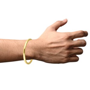 HiTechMart Pure Brass Kada Bracelet – Traditional Open Cuff Bangle for Men & Women