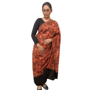 Women’s Traditional Shawl | Soft & Warm Winter Wrap Stole | Elegant Ethnic Design for Casual | Fashion Shawl for Women (Black)