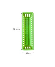 Plastic Basket Organizer – Durable PP Storage Bin with Handles, Stackable & Ventilated – Multi‑Purpose Organizer for Kitchen, Bathroom, Pantry, Office