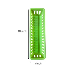 Plastic Basket Organizer – Durable PP Storage Bin with Handles, Stackable & Ventilated – Multi‑Purpose Organizer for Kitchen, Bathroom, Pantry, Office