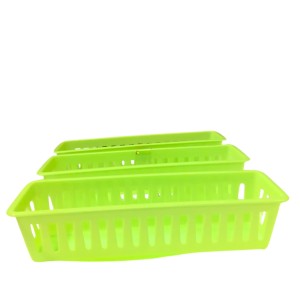 Plastic Basket Organizer – Durable PP Storage Bin with Handles, Stackable & Ventilated – Multi‑Purpose Organizer for Kitchen, Bathroom, Pantry, Office