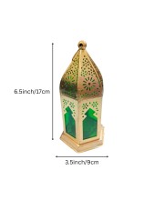 Moroccan Style Gold Lantern with Green Glass – Decorative Metal Candle Holder for Ramadan, Eid, Weddings, Home Decor & Parties – Vintage Hanging Lantern. Moroccan Style Gold Lantern with Green Glass – Decorative Metal Candle Holder for Ramadan, Eid, Weddings, Home Decor & Parties – Vintage Hanging Lantern.