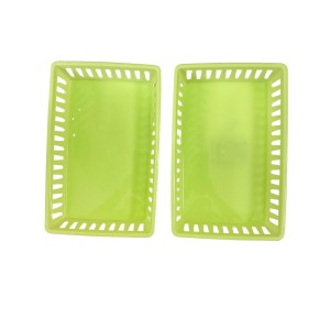 Plastic Handy Basket Green Colour, Ideal For All Bedroom and Home set of 2