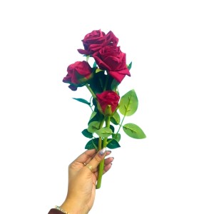 Artificial Red Rose Bouquet (with Pot) – Realistic Faux Roses with Green Leaves, Decorative Fake Flower Stem for Home Décor, Wedding, Valentine’s Day, Anniversary & Table Centerpiece (Mutlicolor)