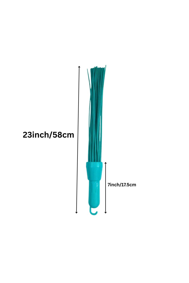 Plastic Kharata Broom for Wet & Dry Cleaning – Durable, Lightweight, and Easy-to-Use Jhadu with Long Handle – Multipurpose Cleaning Brush for Home, Office & Outdoor – Pack of 2 (Blue)