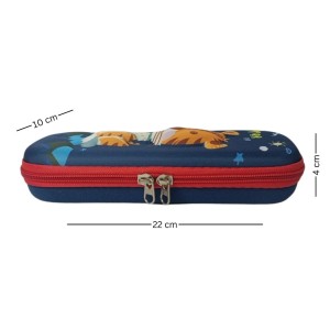 3D Hard Cover Large Capacity Waterproof Cute Pencil Case Stationery Cosmetic Box with Compartments Pencil Case for Kids Boys Cute Pen Pouch for Kindergarten and School (Tiger)