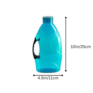Reusable Large Capacity Water Bottle with Handle, Durable Plastic Drinking Bottle, Blue (Set of 2) (Blue)