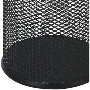 Black Round Mesh Pen Stand Pencil Holder pack of 1 I Desk Organizer for Office, Study & Home (Black)