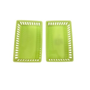 Plastic Handy Basket Green Colour, Ideal For All Bedroom and Home set of 2