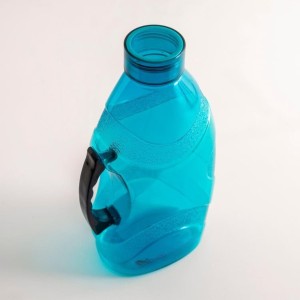 Reusable Large Capacity Water Bottle with Handle, Durable Plastic Drinking Bottle, Blue (Set of 2) (Blue)