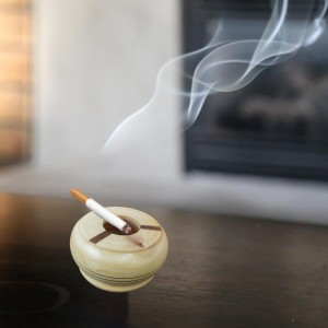 Handcrafted Wooden Ashtray with Lid | Natural Finish | Eco-Friendly & Durable