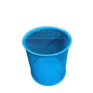 Blue Round Mesh Pen Stand Pencil Holder I Desk Organizer for Office, Study & Home | Desk Organizer for Office, Study & Home (Blue)