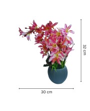 Artificial Lily Flower Bouquet for Home, Office, and Party Decor – Realistic Faux Lily Flowers