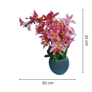 Artificial Lily Flower Bouquet for Home, Office, and Party Decor – Realistic Faux Lily Flowers
