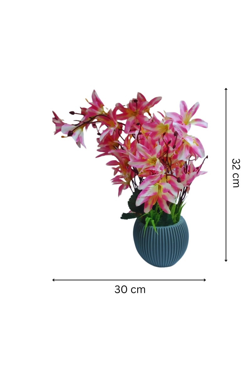 Artificial Lily Flower Bouquet for Home, Office, and Party Decor – Realistic Faux Lily Flowers