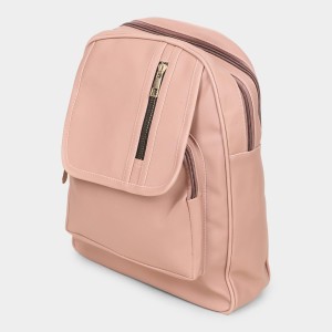 Brink Women's Pink Polyurethane Backpack - (M532)