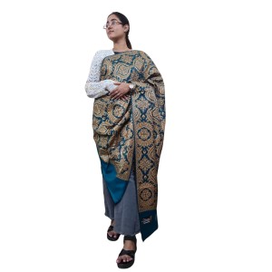 Women’s Traditional Shawl | Soft & Warm Winter Wrap Stole | Elegant Ethnic Design for Casual | Fashion Shawl for Women (Green)