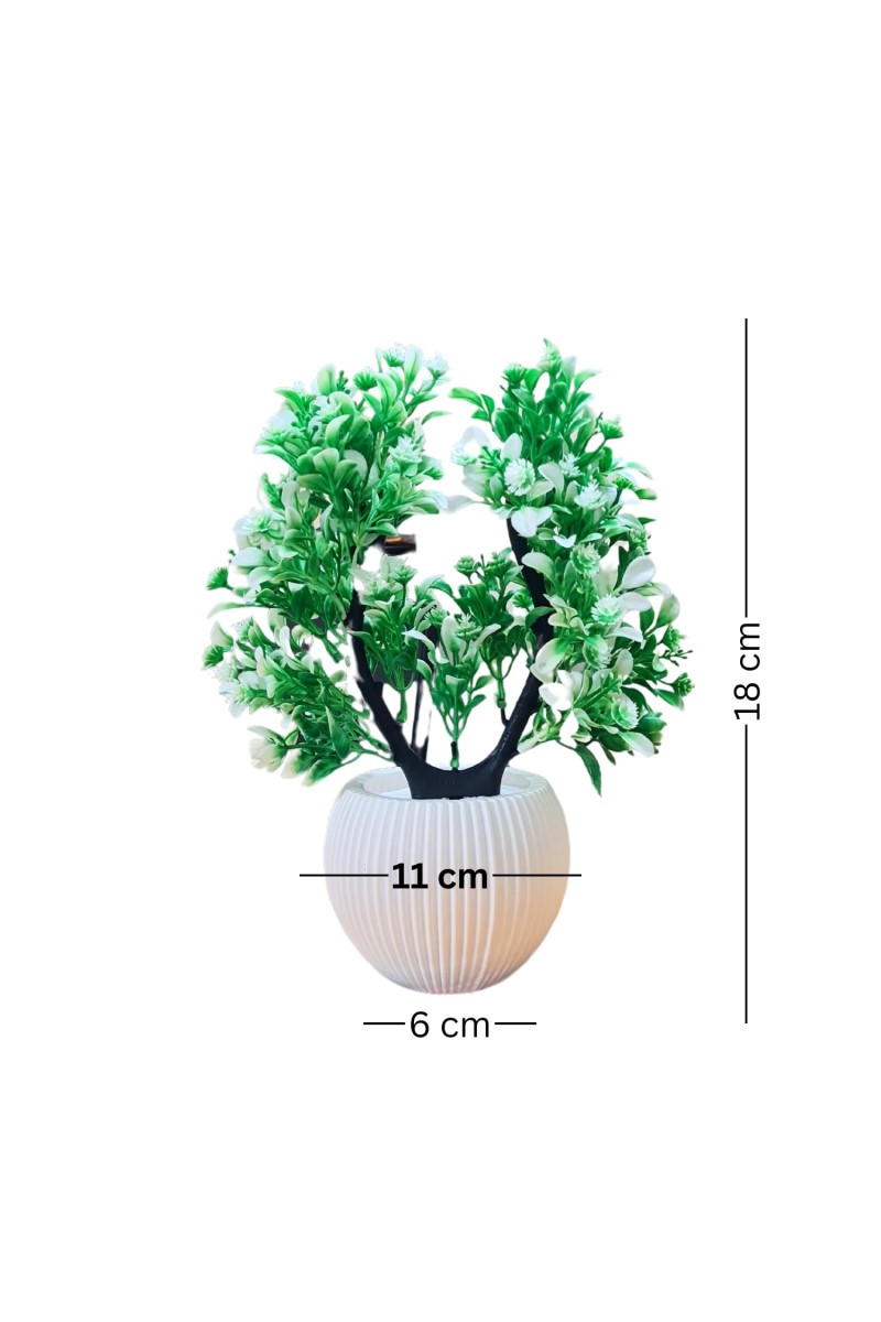 HiTechMart Artificial Heart-Shaped Green Plant in Vase – Lifelike Faux Bonsai Tree for Home Décor, Office, Living Room, Table Centerpiece, and Gift – Elegant & Maintenance-Free