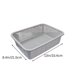 Plastic Storage Basket set of 3 | Multipurpose Rectangular Organizer Basket for Kitchen, Bathroom, Office & Home for daily use.