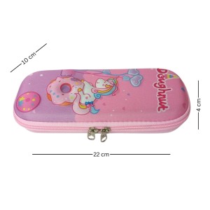 3D Hard Cover Large Capacity Waterproof Cute Pencil Case Stationery Cosmetic Box with Compartments Pencil Case for Kids Boys Cute Pen Pouch for Kindergarten and School (dinghunt)