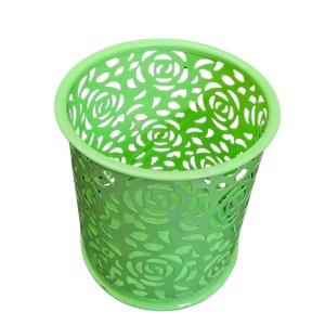 Flower Design Pen Pencil Holder | Light Green Desk Organizer for Office, Study & Home