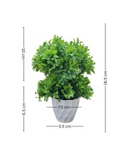 HiTechMart Artificial Green Topiary Plant in White Textured Pot – Realistic Faux Decorative Bush for Home, Office, and Indoor Décor HiTechMart Artificial Green Topiary Plant in White Textured Pot – Realistic Faux Decorative Bush for Home, Office, and Indoor Décor