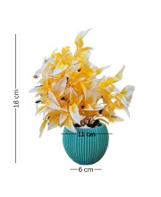 HiTechMart Artificial Yellow and White Leaf Plant in Pot – Lifelike Faux Decorative Indoor Plant for Home, Office, Tabletop, and Shelf Décor – Low Maintenance Realistic Potted Greenery HiTechMart Artificial Yellow and White Leaf Plant in Pot – Lifelike Faux Decorative Indoor Plant for Home, Office, Tabletop, and Shelf Décor – Low Maintenance Realistic Potted Greenery