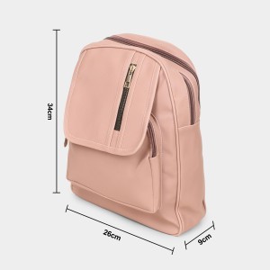 Brink Women's Pink Polyurethane Backpack - (M532)