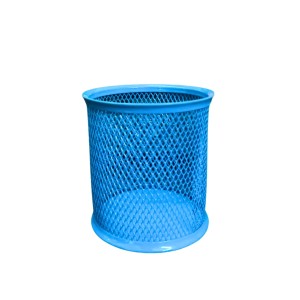 Blue Round Mesh Pen Stand Pencil Holder I Desk Organizer for Office, Study & Home | Desk Organizer for Office, Study & Home (Blue)