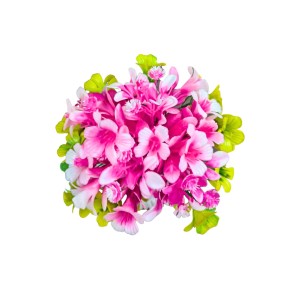 HI TECH Sales Artificial Flower Plant with Pot – Pink & Green Decorative Faux Floral Arrangement for Home & Office Décor | Indoor Tabletop Decoration