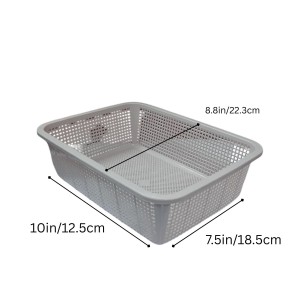 Plastic Storage Basket set of 3 | Multipurpose Rectangular Organizer Basket for Kitchen, Bathroom, Office & Home for daily use.