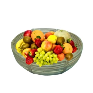 Round Bamboo Basket – Natural Woven Serving & Storage Basket for Fruit, Bread & Home Décor