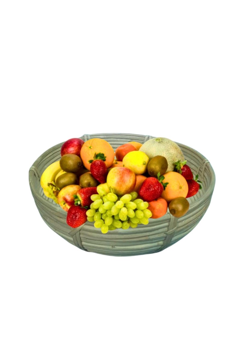 Round Bamboo Basket – Natural Woven Serving & Storage Basket for Fruit, Bread & Home Décor