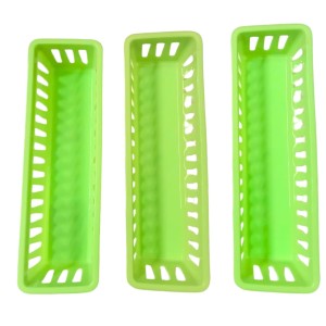 Plastic Basket Organizer – Durable PP Storage Bin with Handles, Stackable & Ventilated – Multi‑Purpose Organizer for Kitchen, Bathroom, Pantry, Office