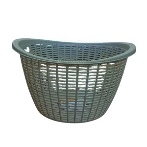 Plastic Fruit Basket with Ventilated Mesh Design – Lightweight Multipurpose Kitchen Storage Basket for Fruits & Vegetables | Durable Open Weave Basket for Home Use (Grey). (Grey)