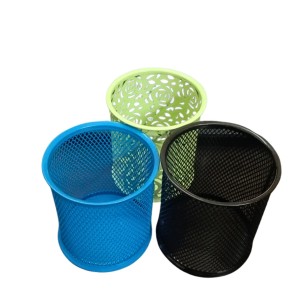 Mesh Metal Pen Stand/Pencil Holder for Office Desk | Multipurpose Stationery Organizer for Pens, Pencils, Markers & Tools (Multicolor) (Set of 3) (Multicolor)