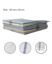 Hitech Sales 100% Pure Cotton Fabric Light Multi Color Soft, Durable, and Stylish Premium Collection XL Size Formal Handkerchiefs Hanky for Men Standard Set of 12 Pieces Easy Wash Regular use