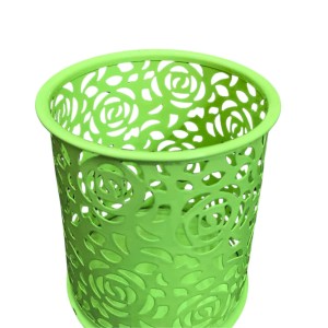 Flower Design Pen Pencil Holder | Light Green Desk Organizer for Office, Study & Home