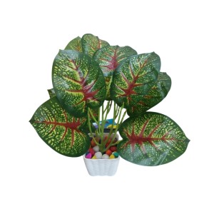 Artificial Indoor Leaf Plant with Pot – Realistic Faux Greenery, No Maintenance, Perfect for Home, Office or Shelf Décoration.