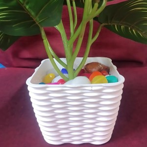 Artificial Indoor Leaf Plant with Pot – Realistic Faux Greenery, No Maintenance, Perfect for Home, Office or Shelf Décoration.