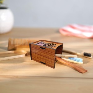 Wooden Pen Holder Stand – Pencil Cup, Makeup Brush Holder, Desk Organizer for Office, Home Decor & Art Supplies Storage