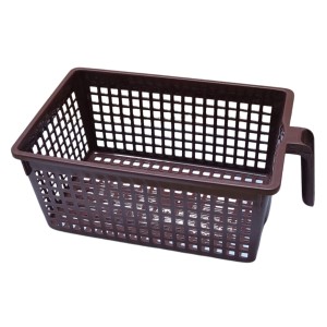 Hi Tech Sales No. 1 Basket for Fruit, vagitable, Stationary, Storage Basket & Container Small (Colour-Navy Blue, Brown, Chocolate), Plastic Handy Basket. (Brown)