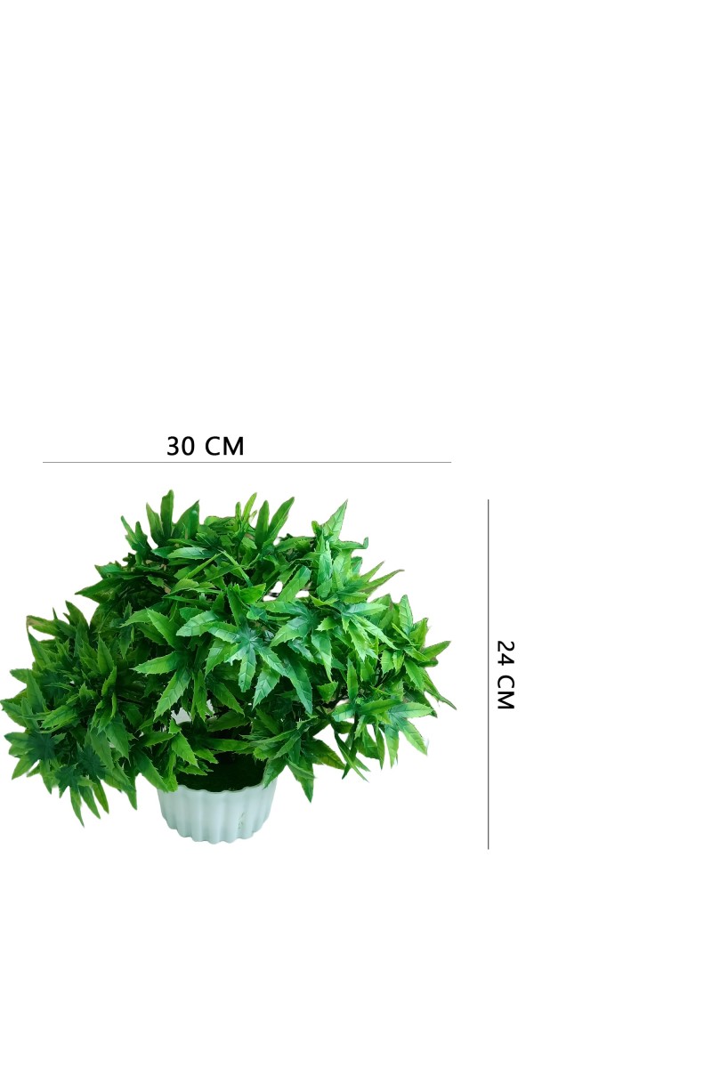 Hitech Artificial Green Bonsai with Pot for Home, Garden and Office Decor
