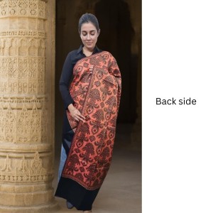 Women’s Traditional Shawl | Soft & Warm Winter Wrap Stole | Elegant Ethnic Design for Casual | Fashion Shawl for Women (Black)