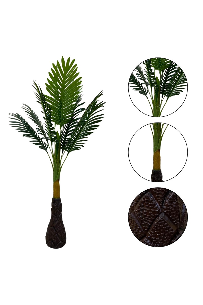 Hi Tech Sales Artificial Palm Tree Plants Standable | 10 Green Leaves, Big Ornamental Plant for Interior Decor/Home Decor/Office Decor | 43.5 inch Tall Natural Looking Tree Feel Real, Super Quality